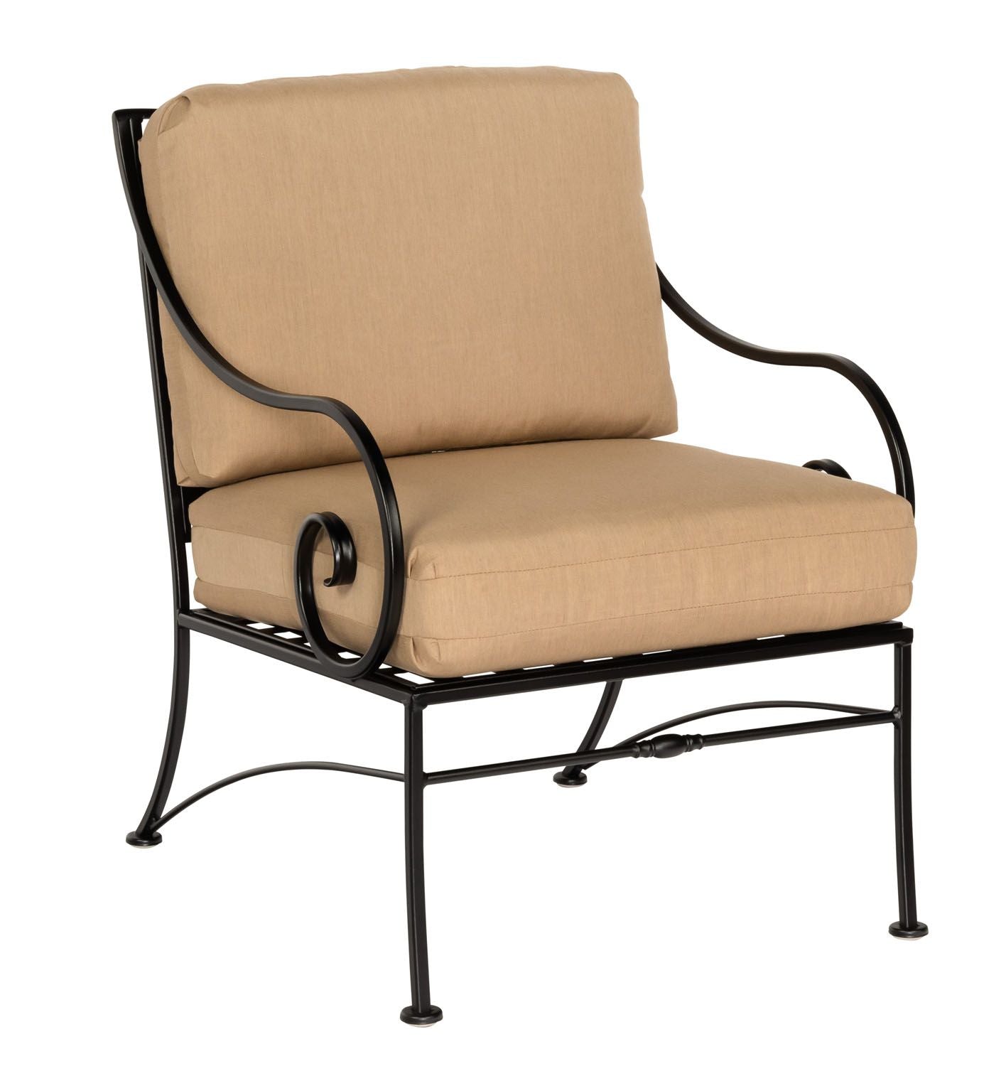 Woodard Sheffield Lounge Chair, Aged Teak, No Cushion, Grade A Fabric, Garden Chairs, Lounge Chairs, Sheffield, Iron, Lounge Chairs, Curved, Outdoor