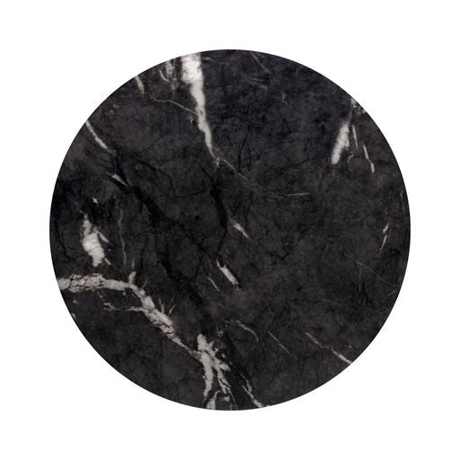 Sunpan Goya End Table Marble Look in Black / White