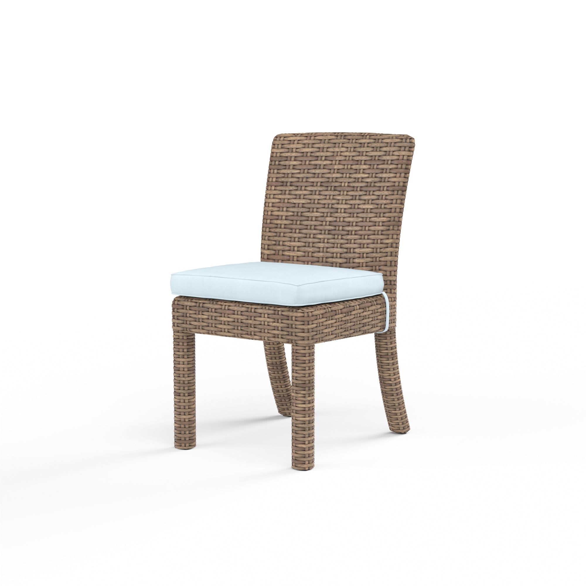 Sunset West Havana Armless Dining Chair in Canvas with Self Welt