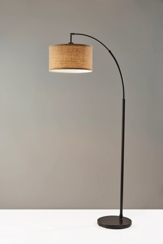 Adesso Burlap Arc Lamp