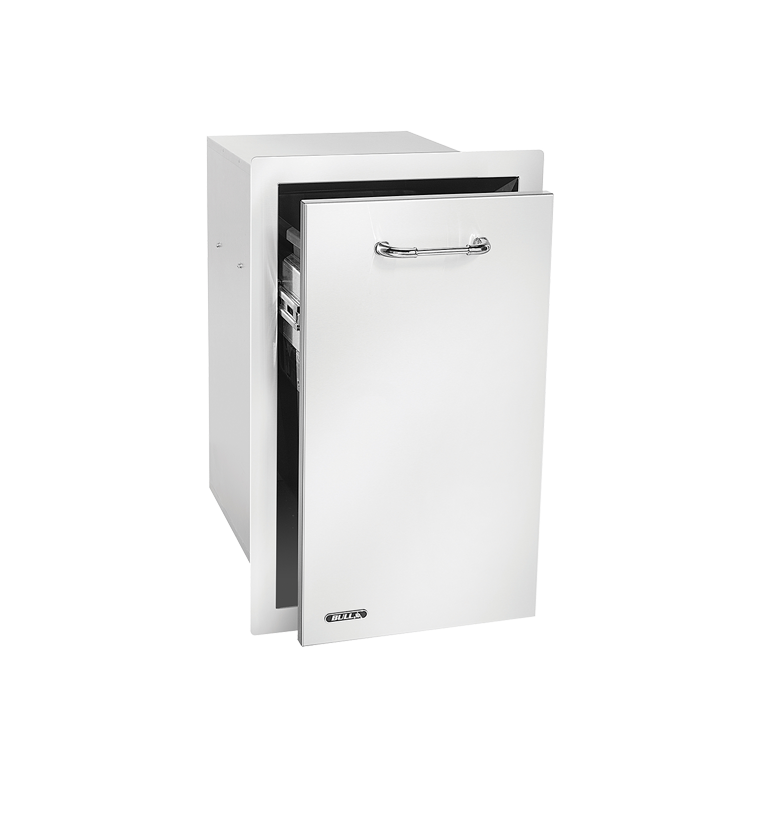 Bull BBQ Slim 10 Gallon Trash Drawer With Trash Can
