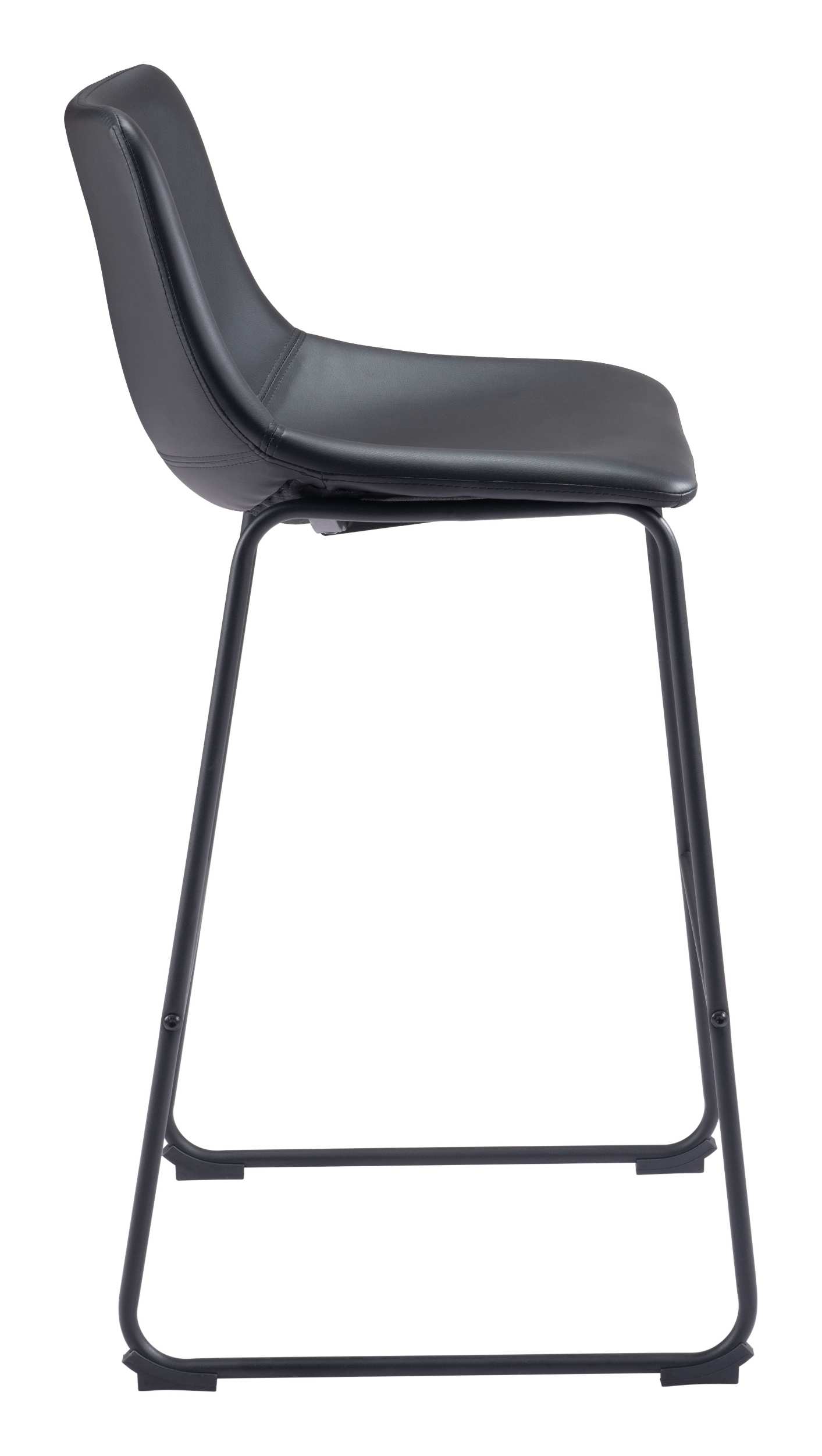 Zuo Modern Smart Barstool in Black/Charcoal/Vintage Espresso