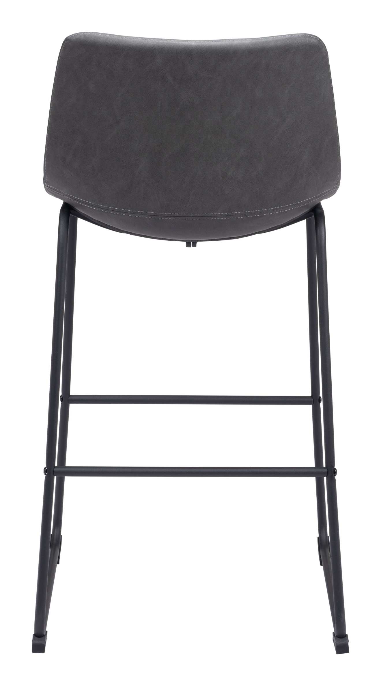 Zuo Modern Smart Barstool in Black/Charcoal/Vintage Espresso
