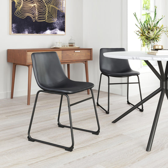 Zuo Modern Smart Dining Chair in Black/Ivory/Charcoal