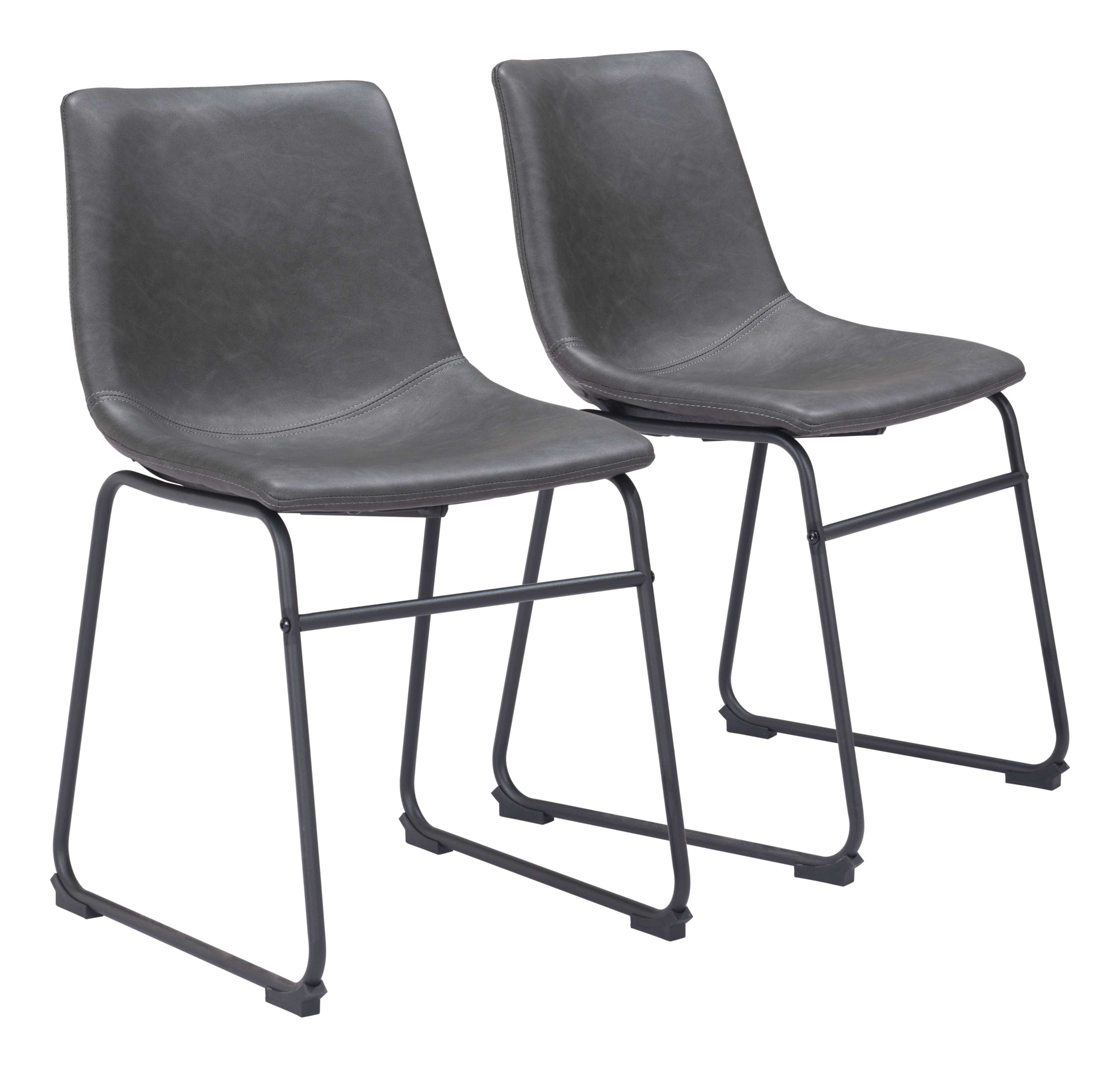Zuo Modern Smart Dining Chair in Black/Ivory/Charcoal