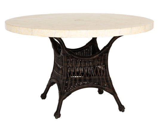 Woodard Sommerwind 48" Round Stone Top Umbrella Table