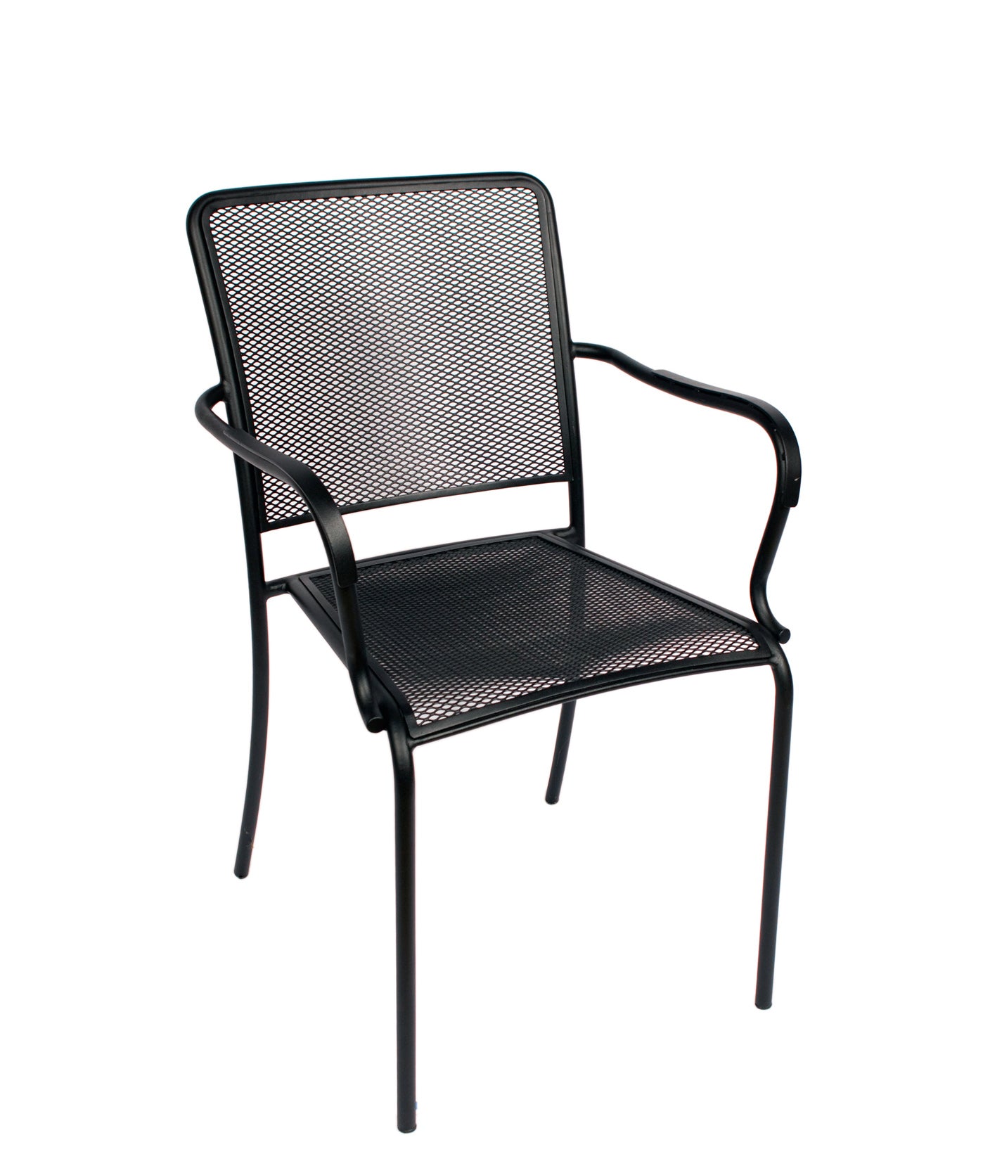 BFM Seating Chesapeake Armchair Micro Mesh Seat & Back - Powder Coated Steel - Black