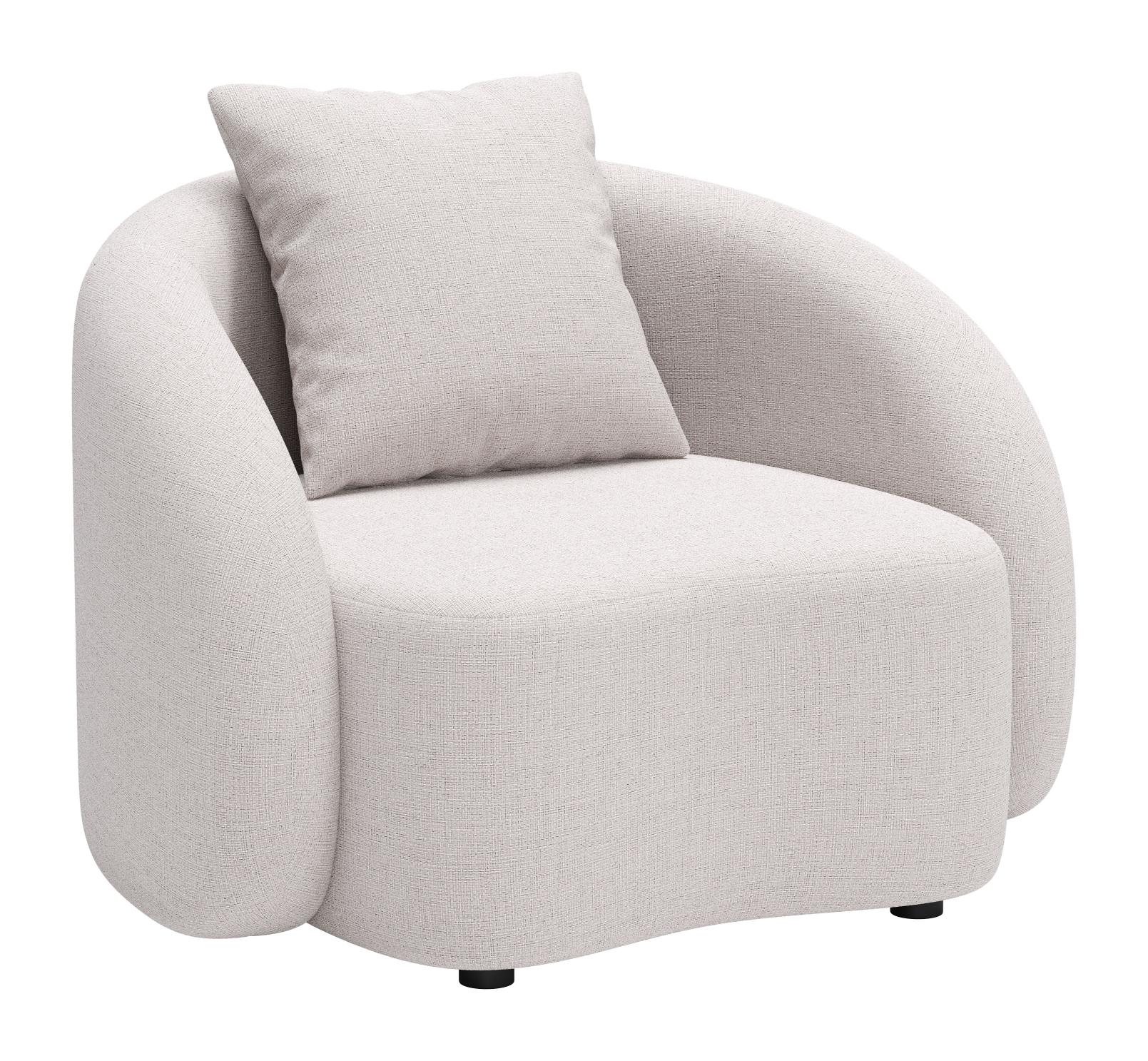 Zuo Modern Sunny Isles Accent Chair in Beige
