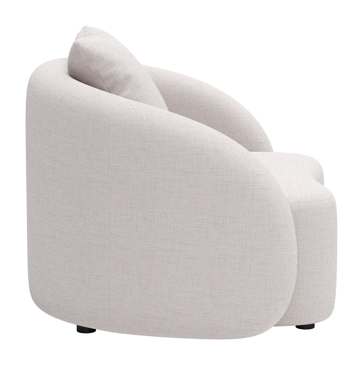Zuo Modern Sunny Isles Accent Chair in Beige