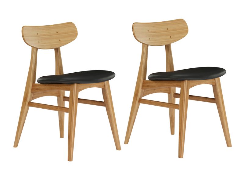 Greenington Cassia Dining Chair With Leather Seat Caramelized - Set of Two