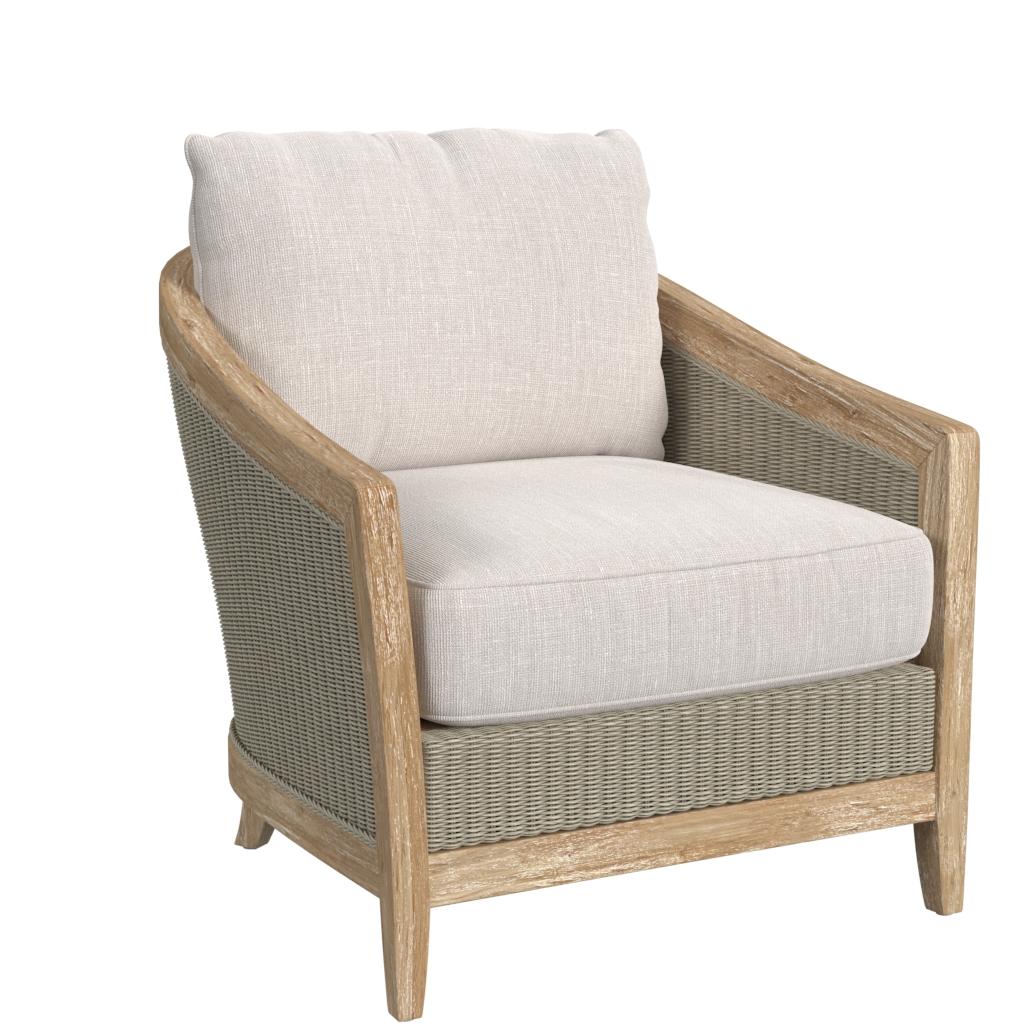 Sunset West Cambria Club Chair in Canvas Canvas with Self Welt