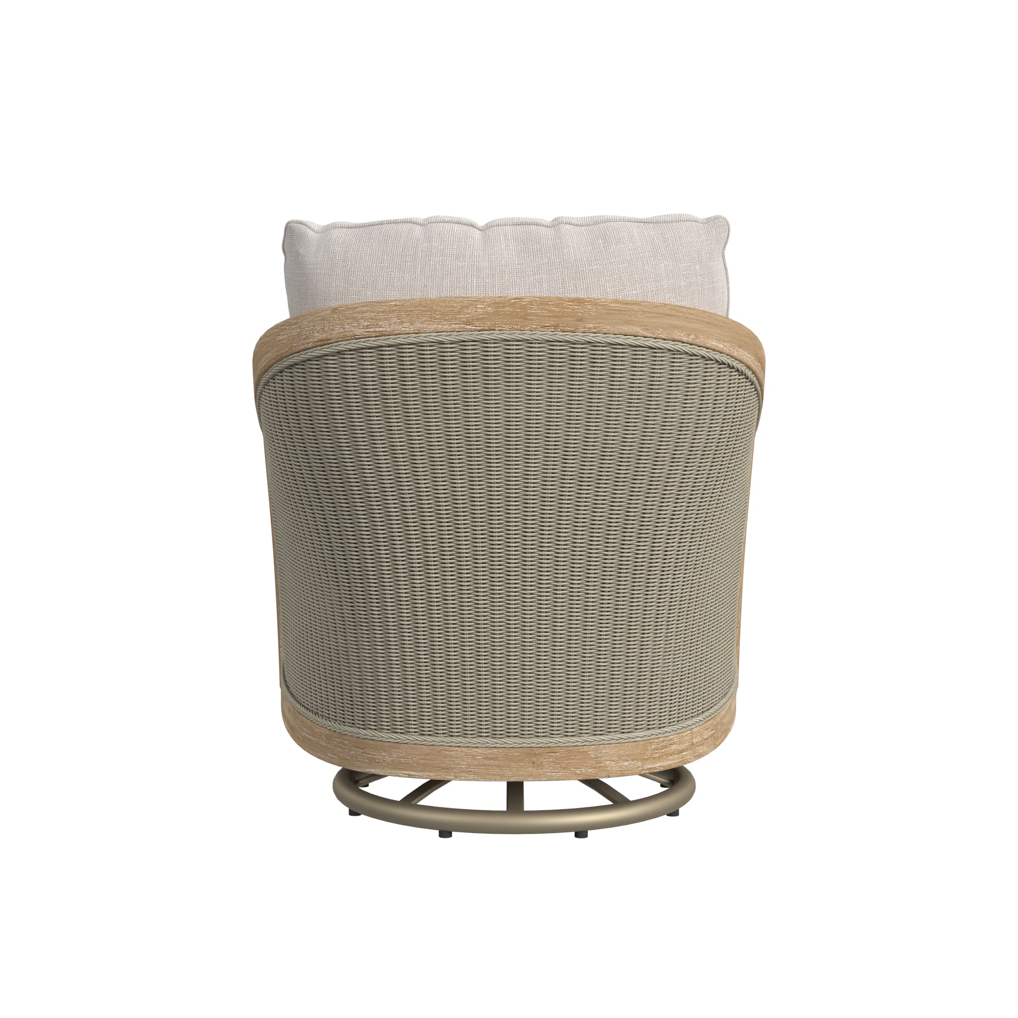 Sunset West Cambria Swivel Club Chair in Canvas Canvas with Self Welt