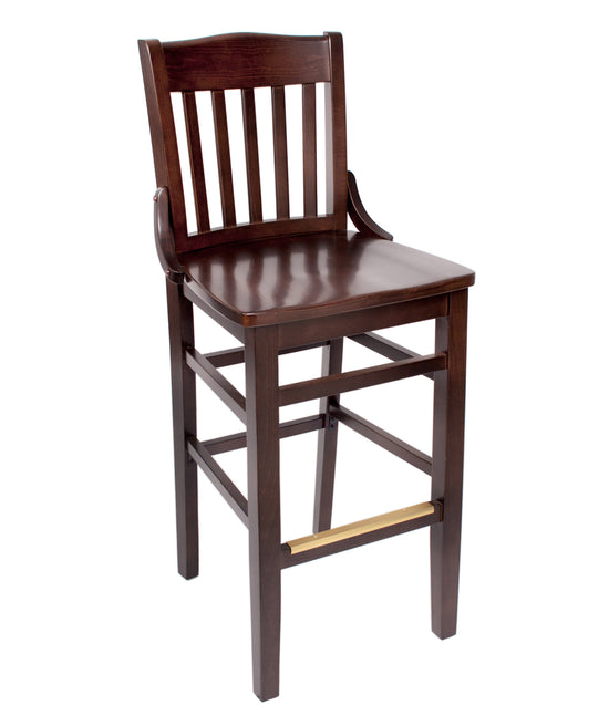 BFM Seating Cornell Barstool In Black Stain/Dark Walnut