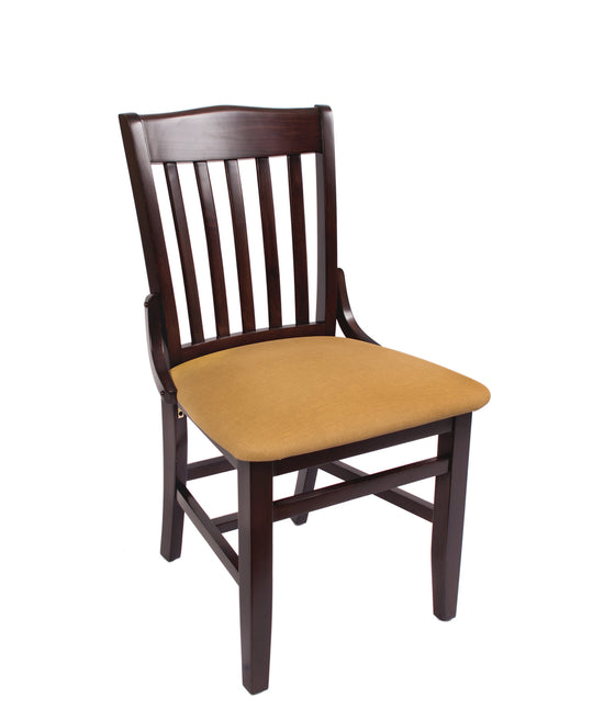 BFM Seating Cornell Chair In Black Stain/Dark Walnut Finish