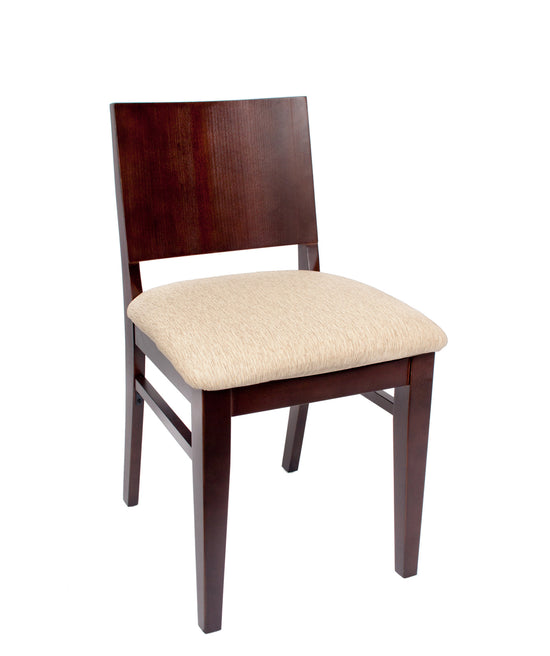 BFM Seating Dover Side Chair In Dark Walnut/Black Stain