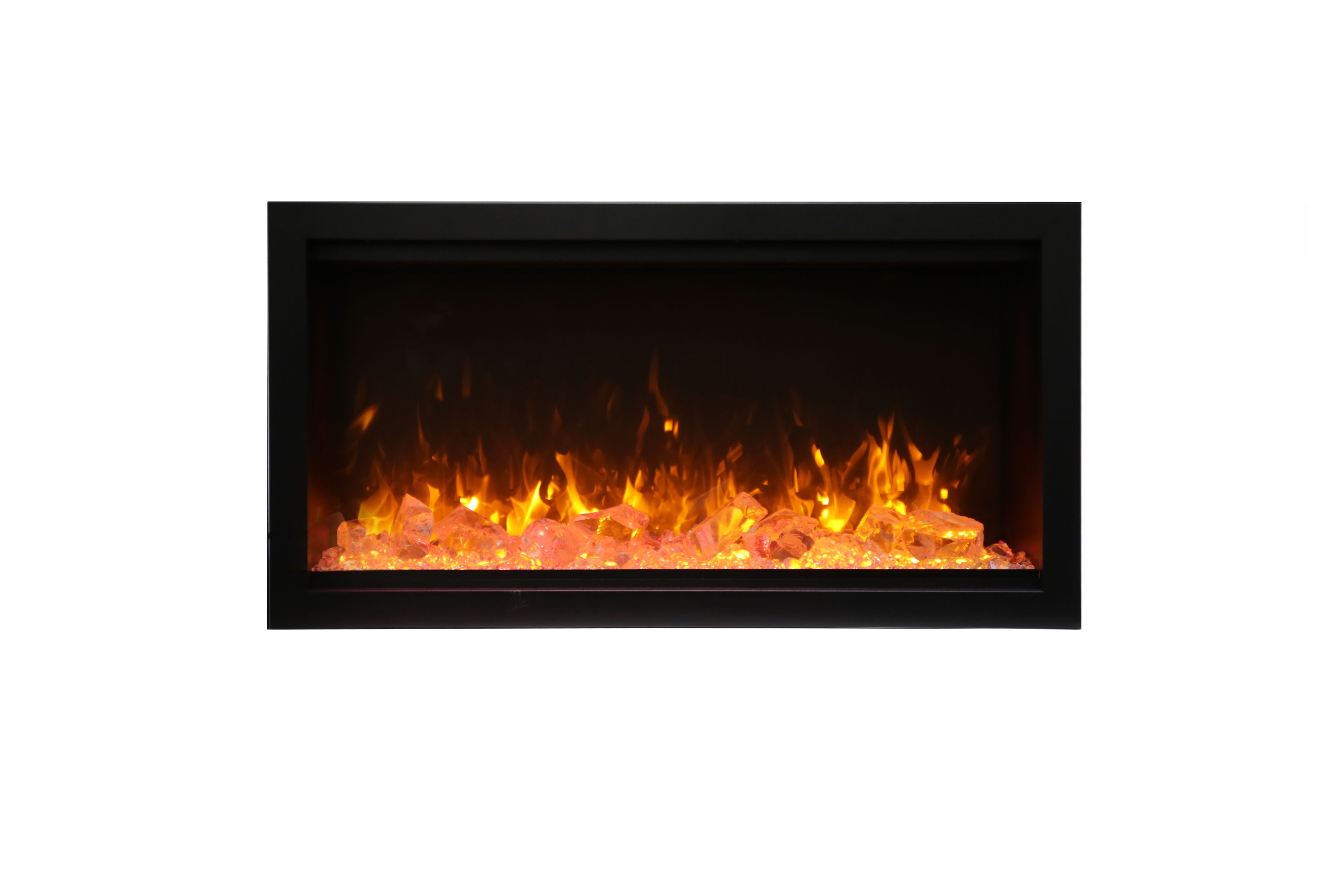 Amantii 34" Extra Tall Clean Face Electric Built-in With Black Steel Surround