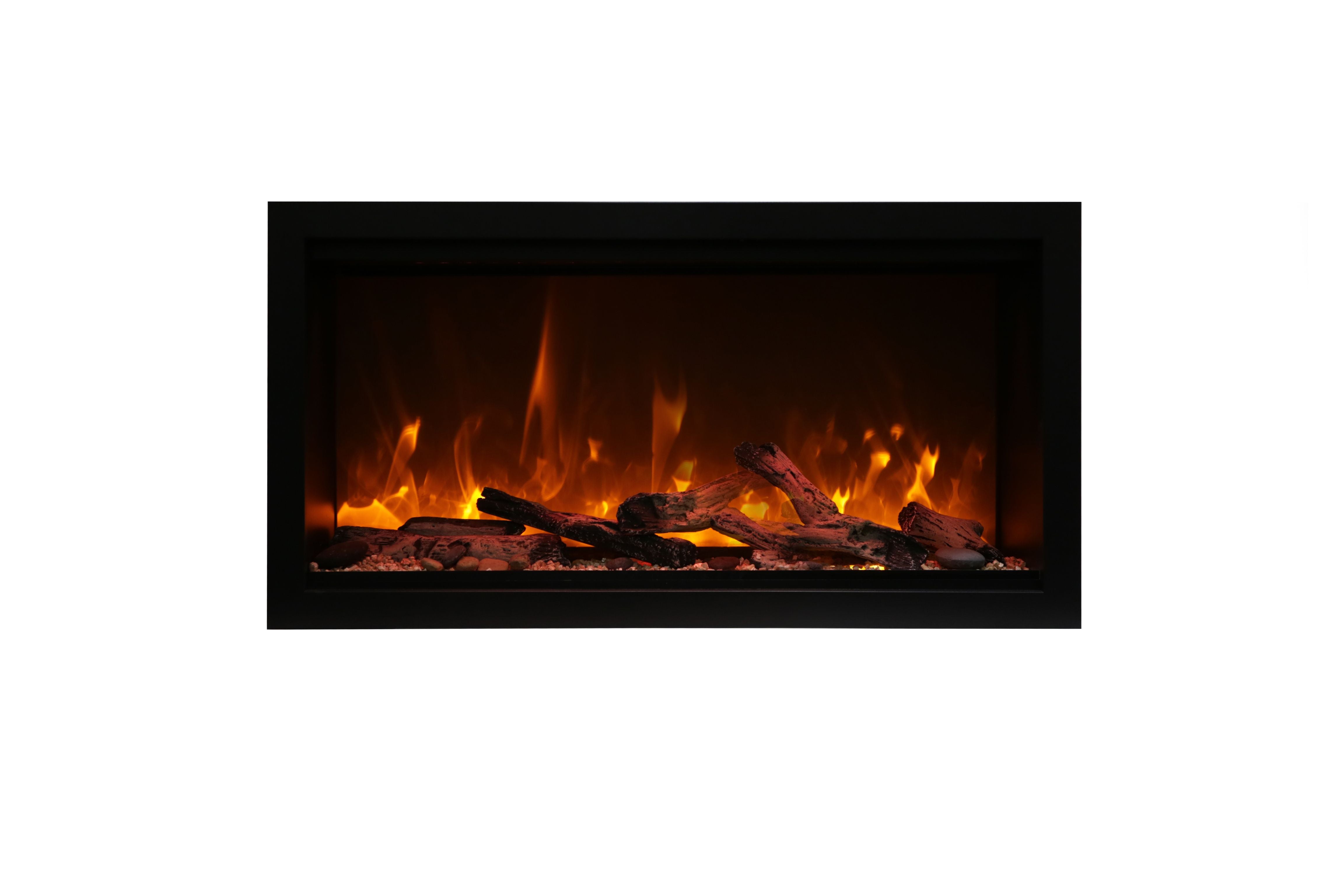 Amantii 34" Extra Tall Clean Face Electric Built-in With Black Steel Surround