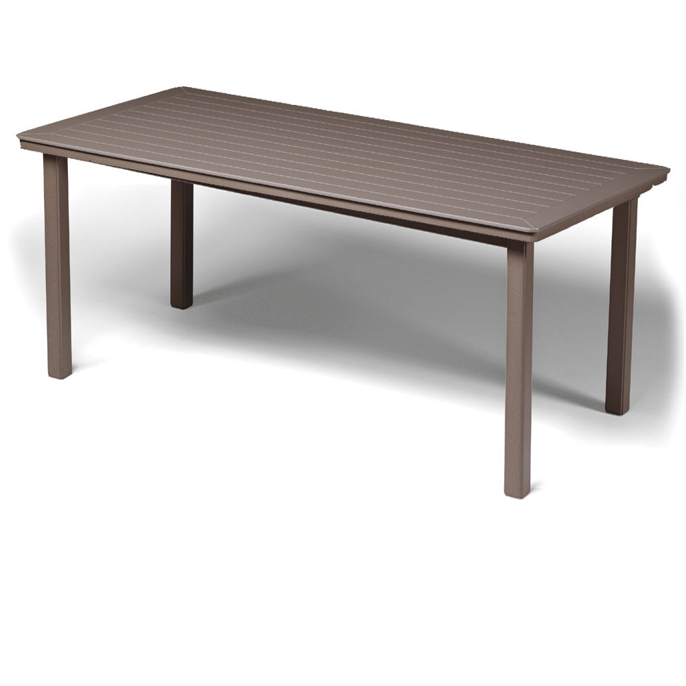 Dining Height Table LegsTextured WhiteSlatted Beachwood