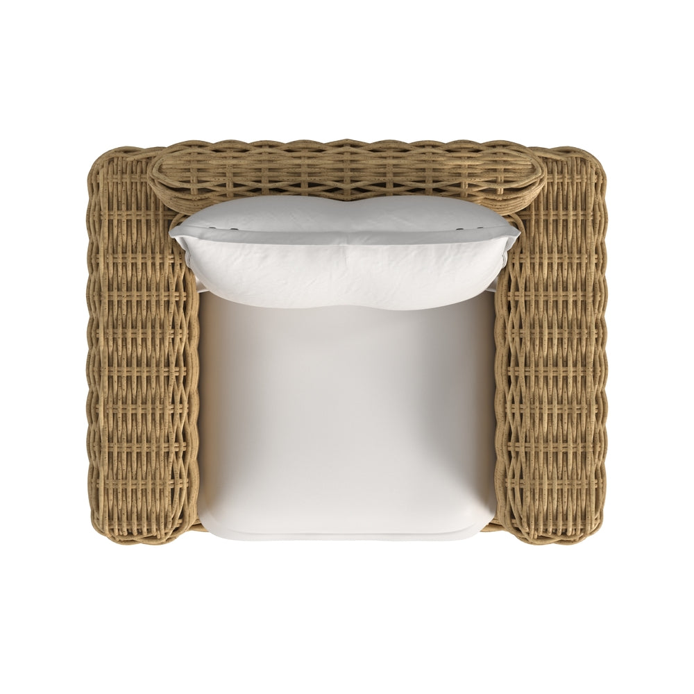 Sunset West Playa Oversized Swivel Club Chair in Soothe Pearl with Flange Welt