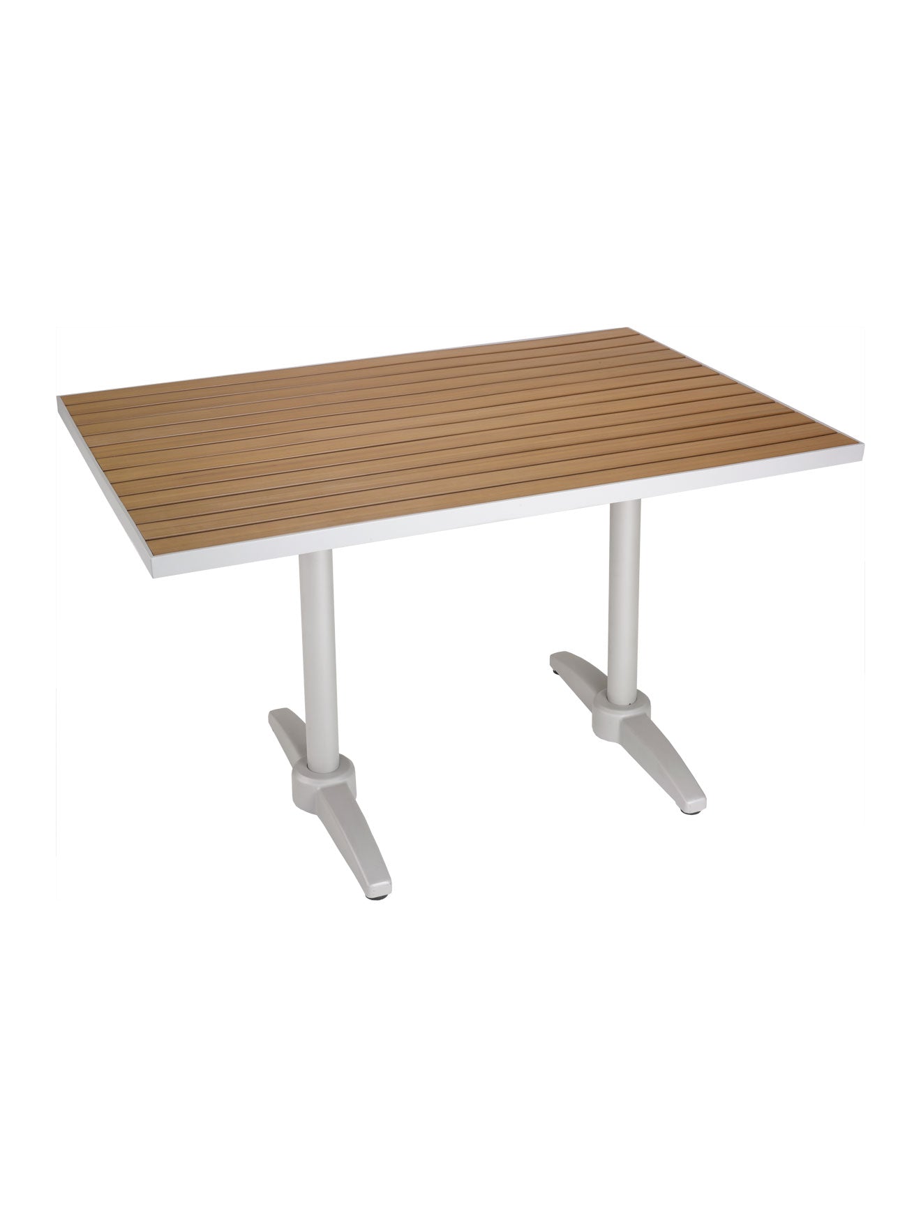 Florida Seating TA-PT Tops Faux Teak / Aluminum Edge - Square