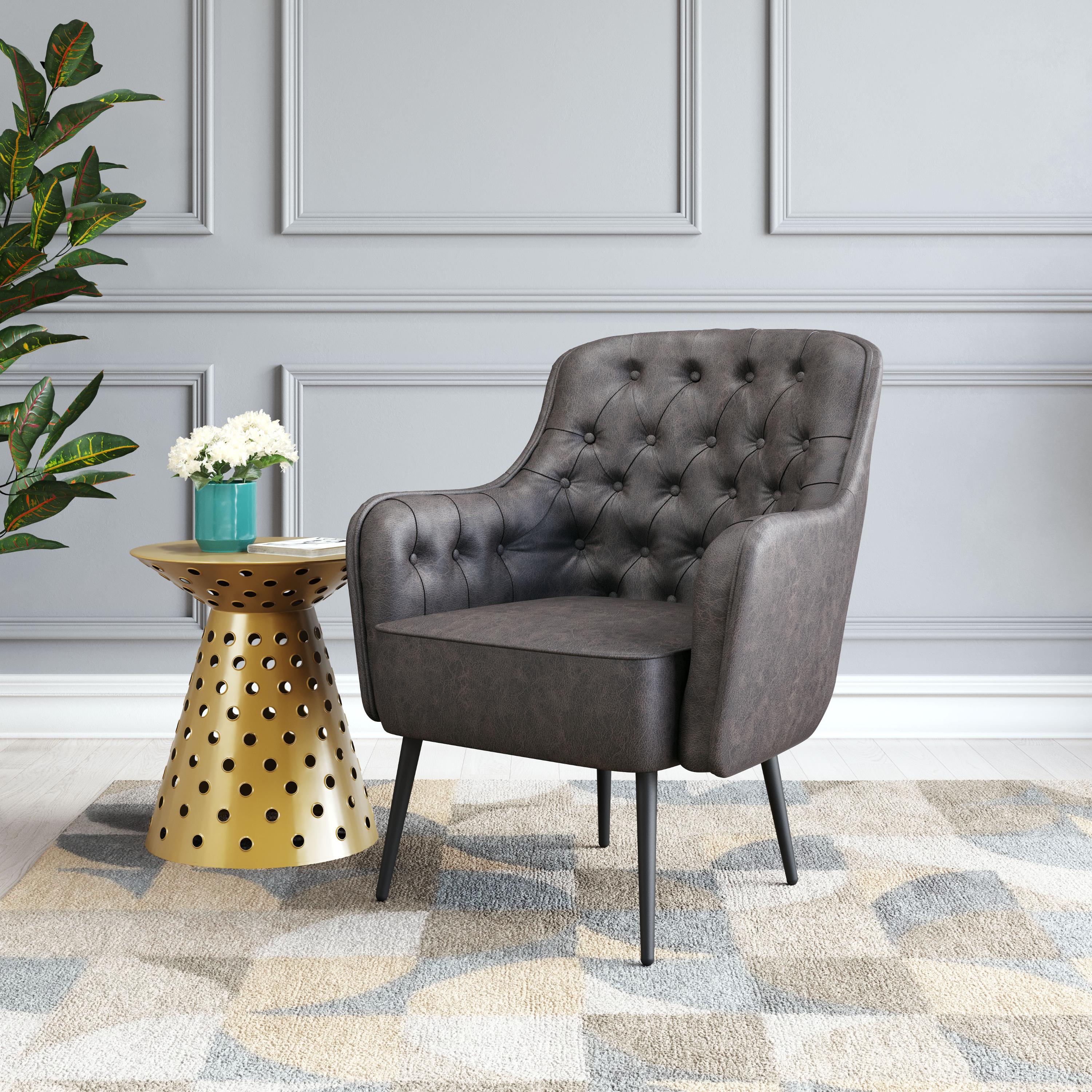 Zuo Modern Tasmania Accent Chair Vintage in Brown/Black
