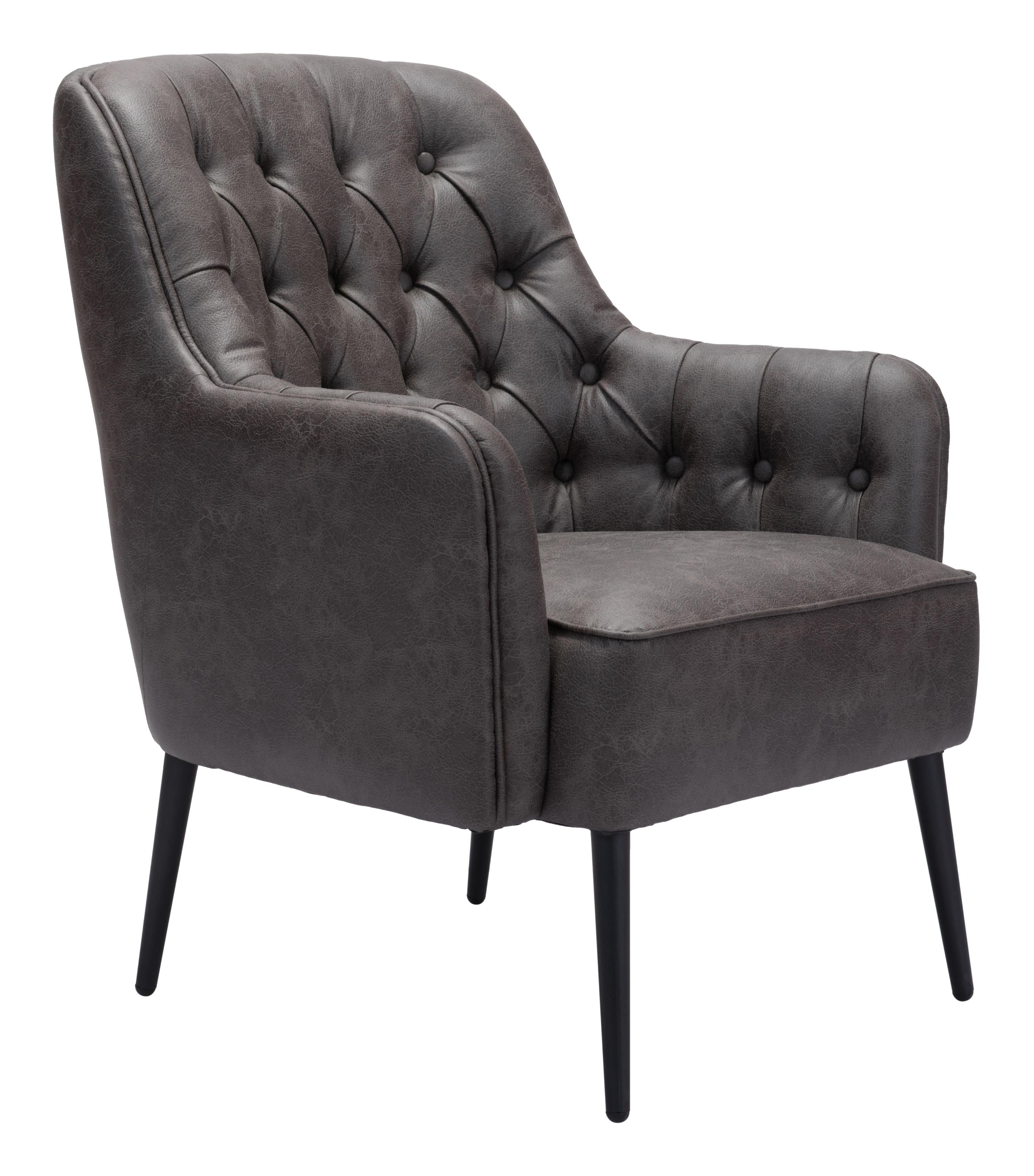 Zuo Modern Tasmania Accent Chair Vintage in Brown/Black