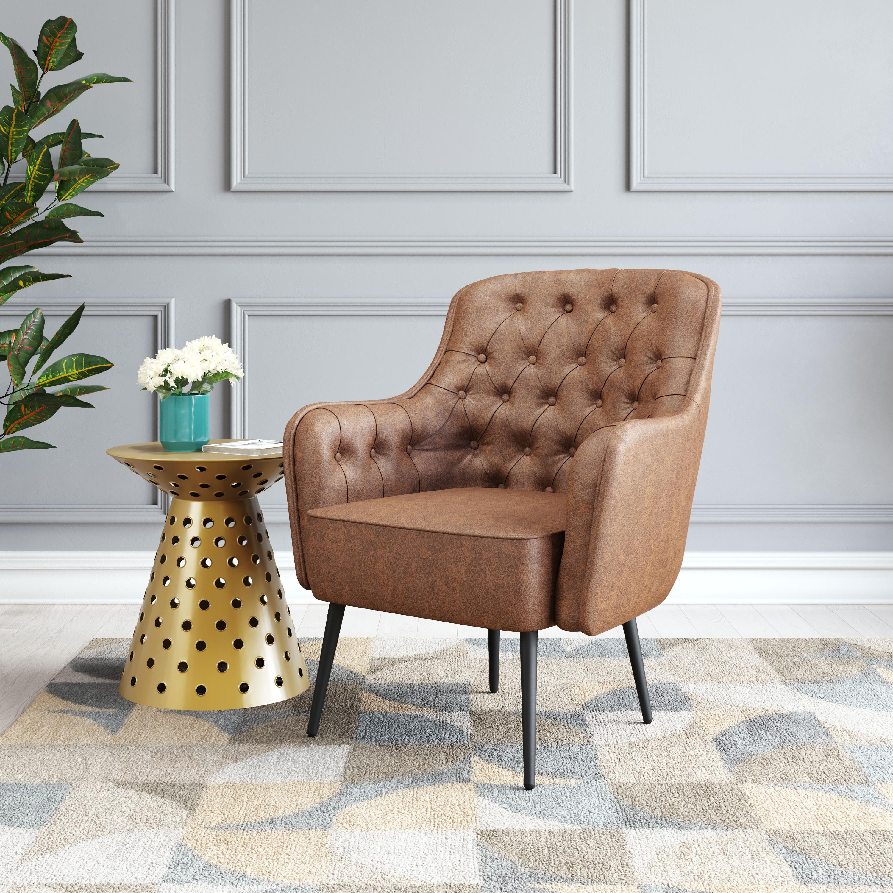 Zuo Modern Tasmania Accent Chair Vintage in Brown/Black