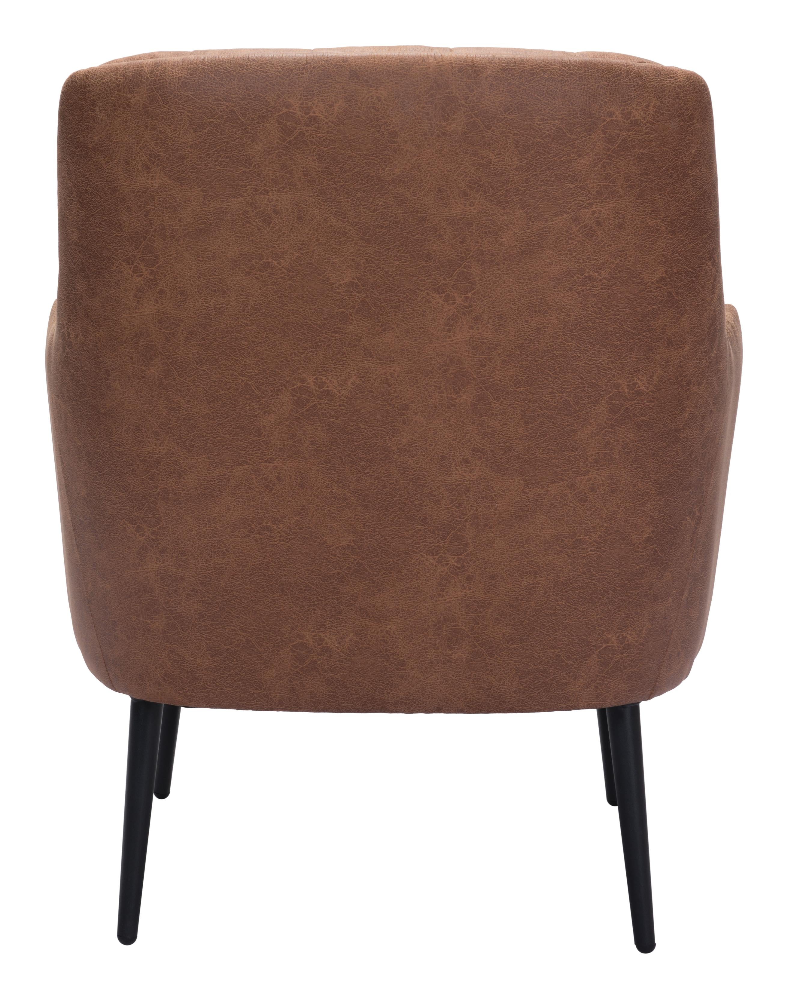 Zuo Modern Tasmania Accent Chair Vintage in Brown/Black