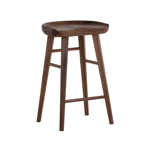 Sunpan Dominic Counter Stool in Black / Walnut / Light Oak