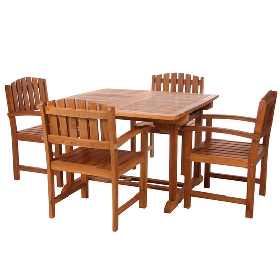 All Things Cedar 5-Piece Butterfly Dining Chair Set & Blue/Green/Red/White Cushion