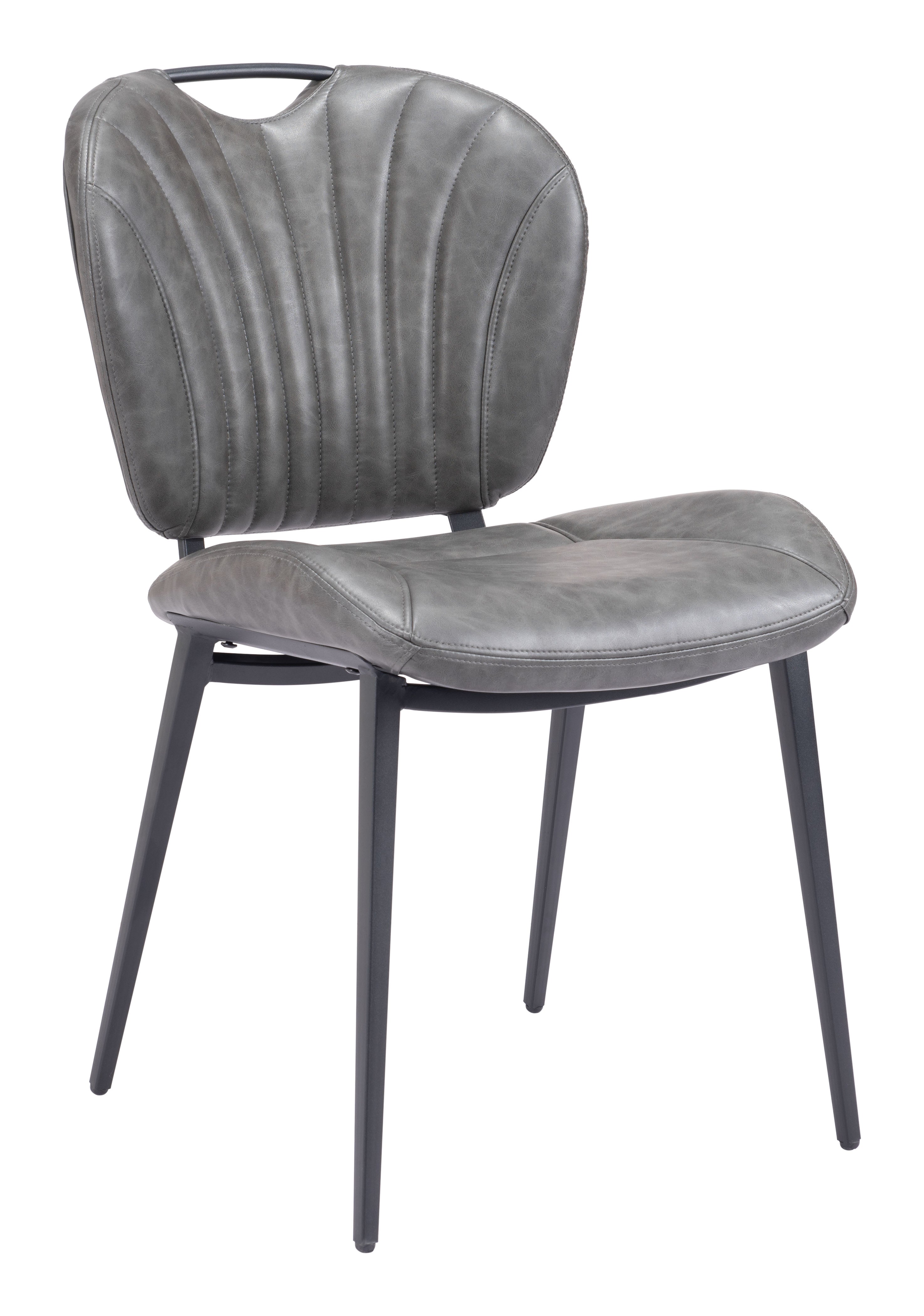 Zuo Modern Terrence Dining Chair (Set of 2) in Vintage Brown/Gray