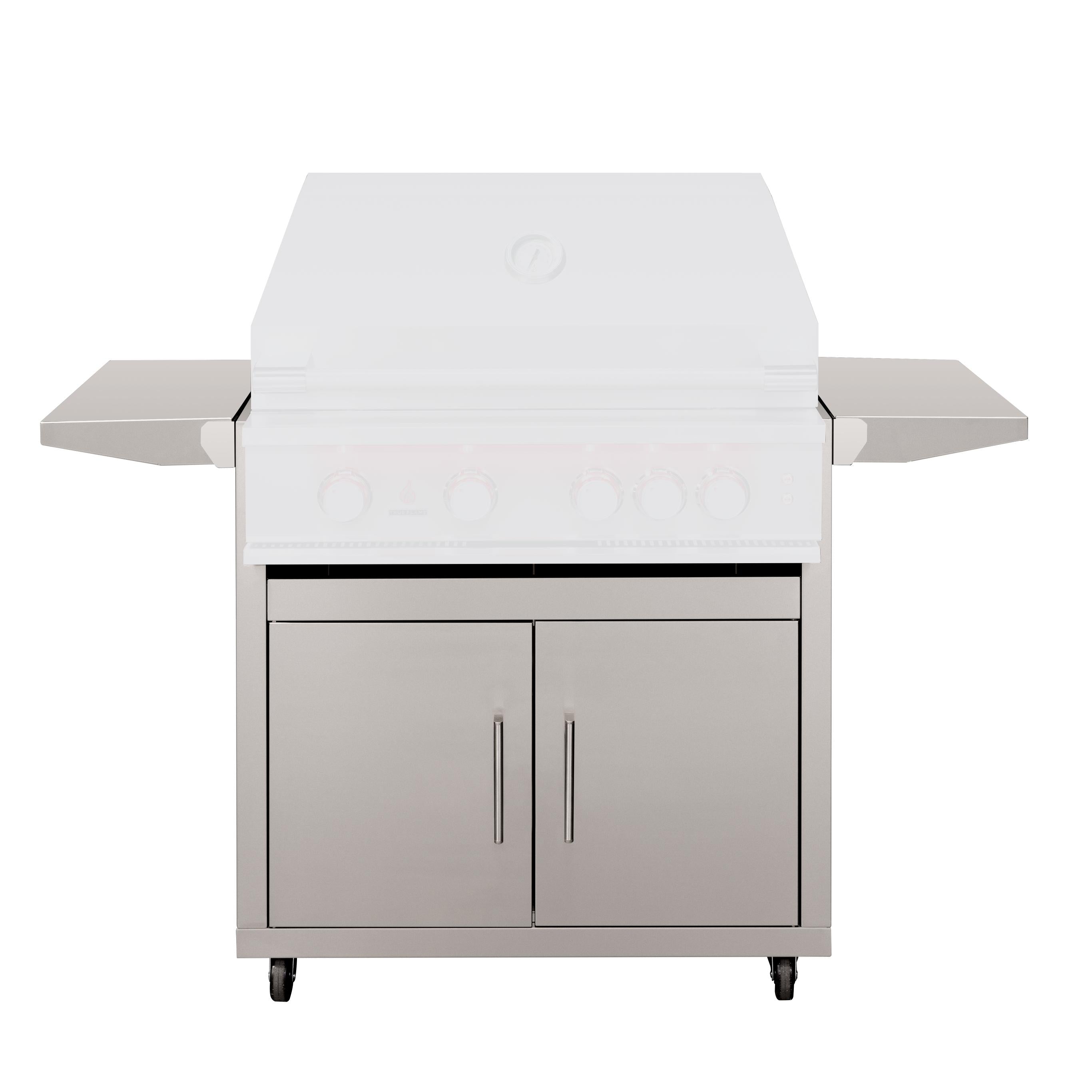 TrueFlame Deluxe Cart With Fold-Down Side Shelves - KD (Fits TF32/TFE32)