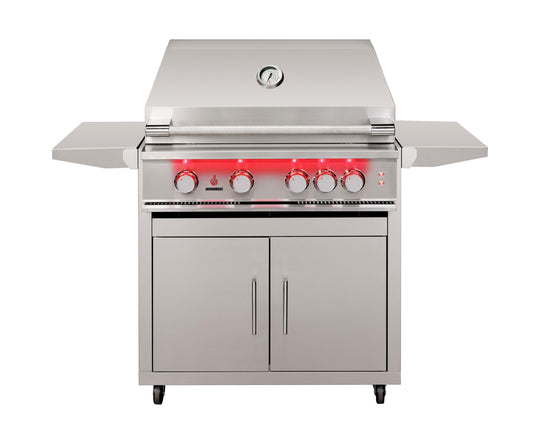 TrueFlame Deluxe Cart With Fold-Down Side Shelves - KD (Fits TF32/TFE32)