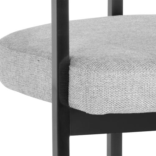 Sunpan Marris Dining Armchair Gold-Danny Teal / Gunmetal-Belfast Heather Grey