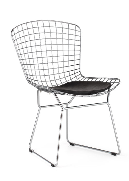 Woodstock Marketing The Who Side Chair In Polished Chrome Wire Frame