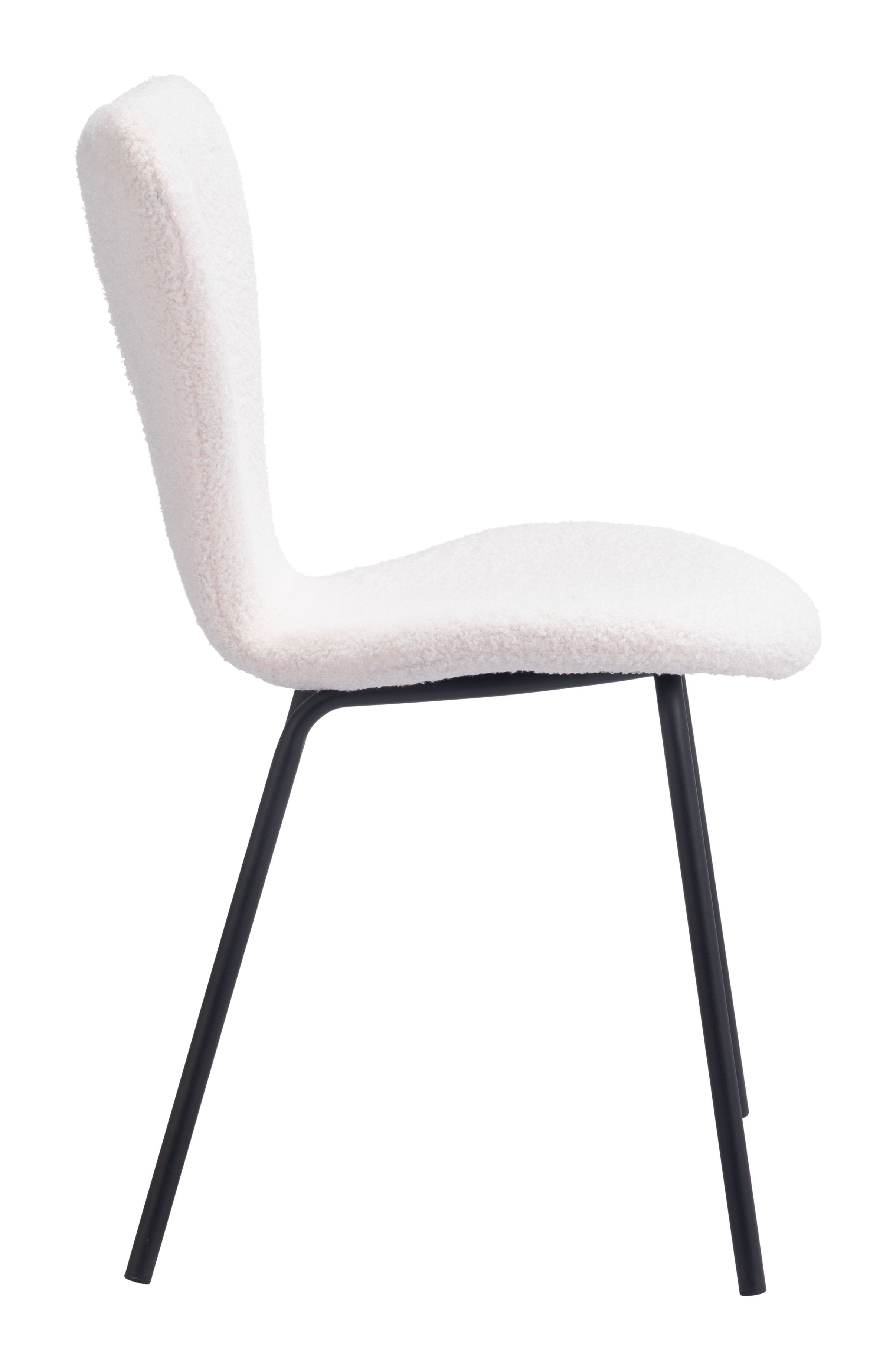 Zuo Modern Thibideaux Dining Chair (Set of 2) in Ivory/Light Gray