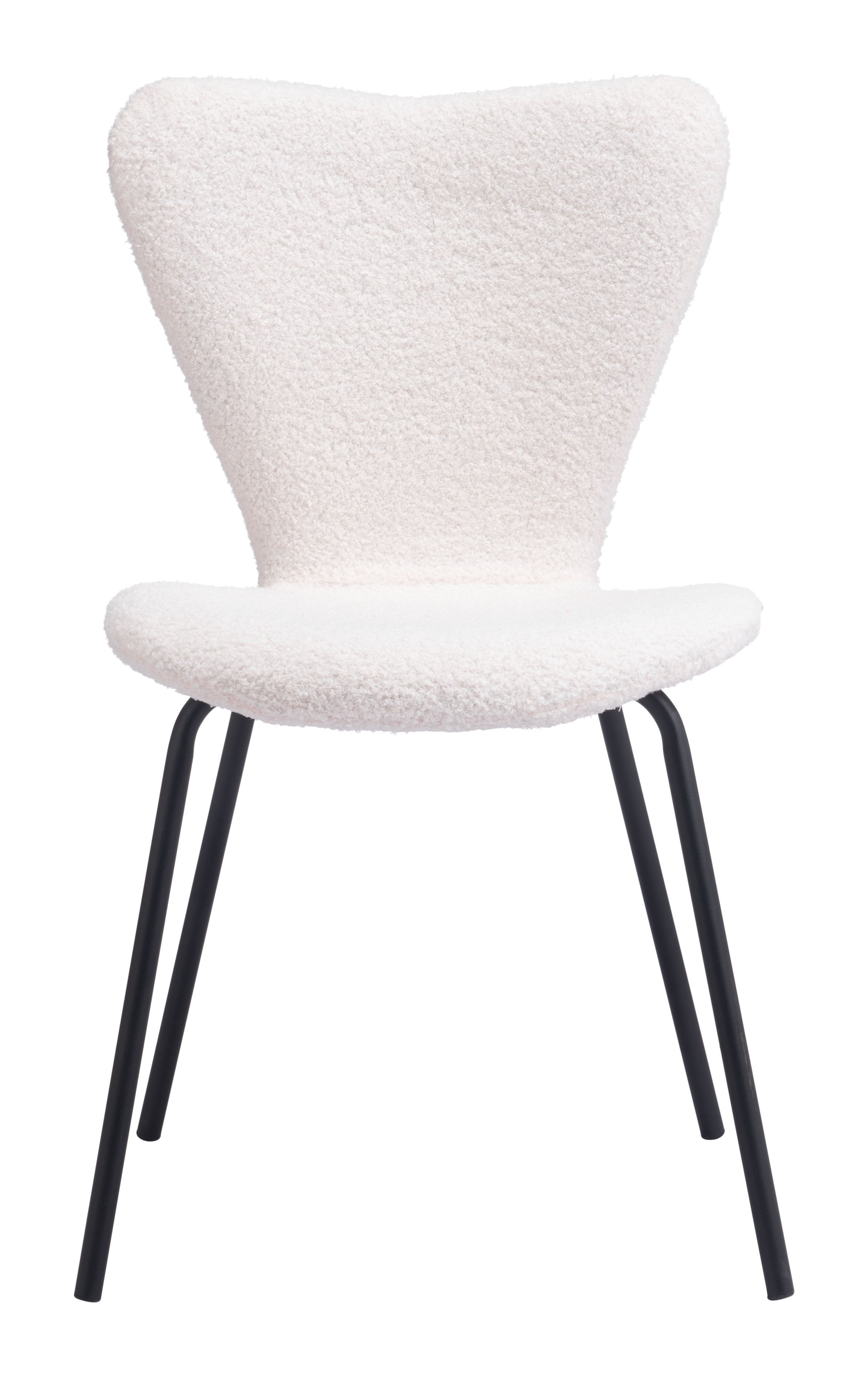 Zuo Modern Thibideaux Dining Chair (Set of 2) in Ivory/Light Gray