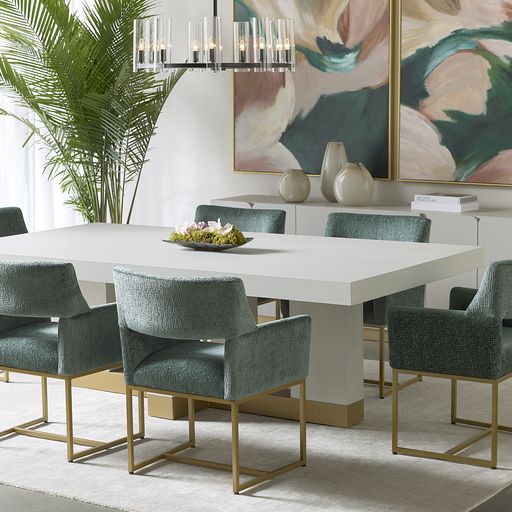 Sunpan Greco Dining Table in Gauntlet Grey 94.5''