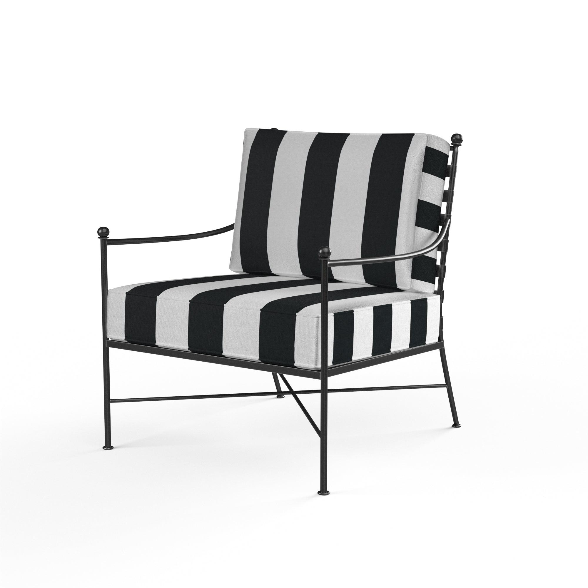 Sunset West Provence Wrought Iron Club Chair with Cushion