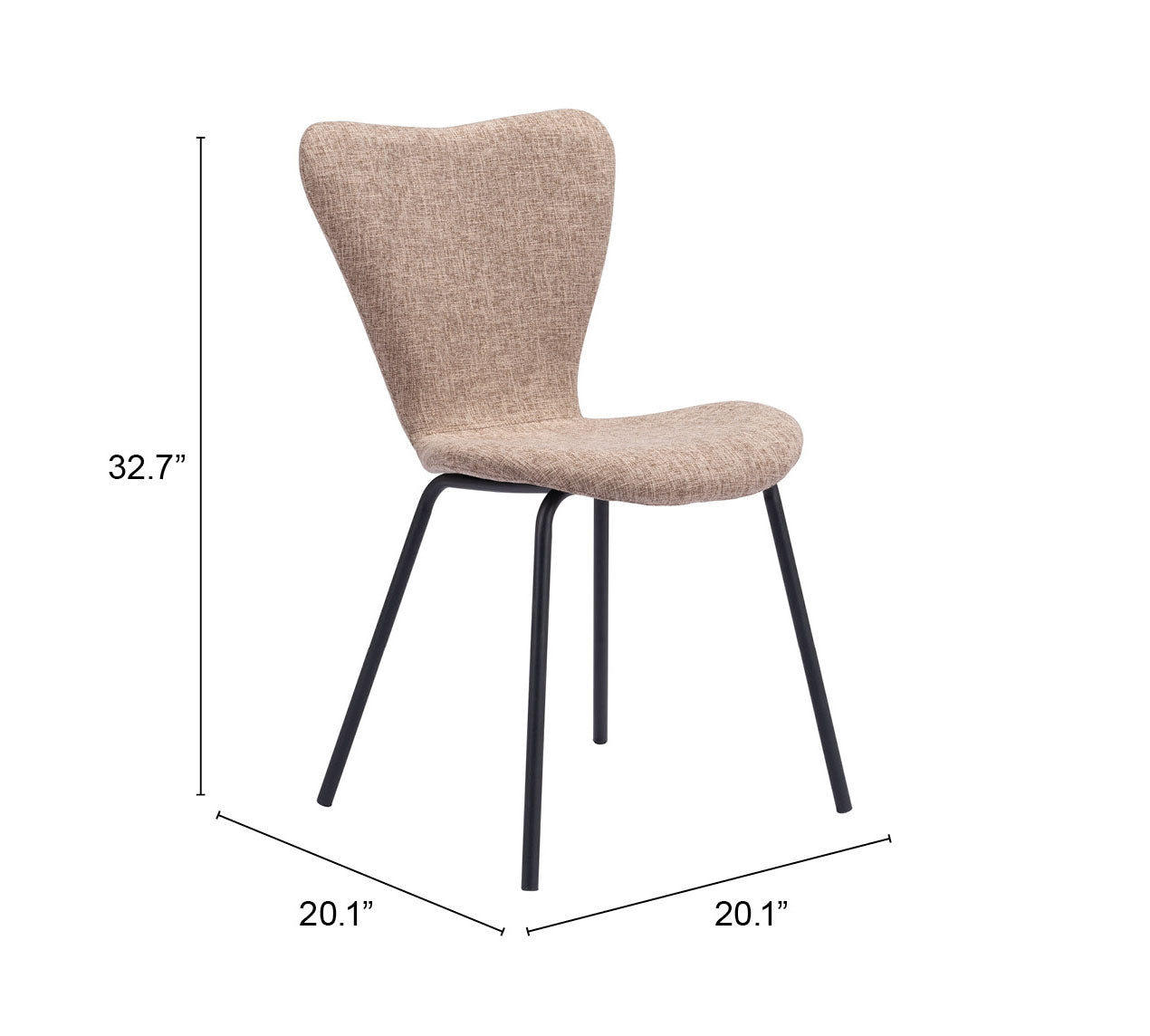 Zuo Modern Tollo Dining Chair in Brown