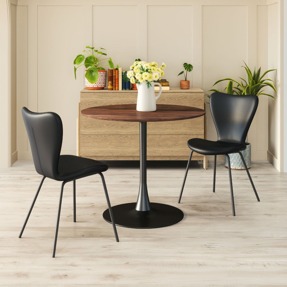 Zuo Modern Torlo Dining Chair in White/Black