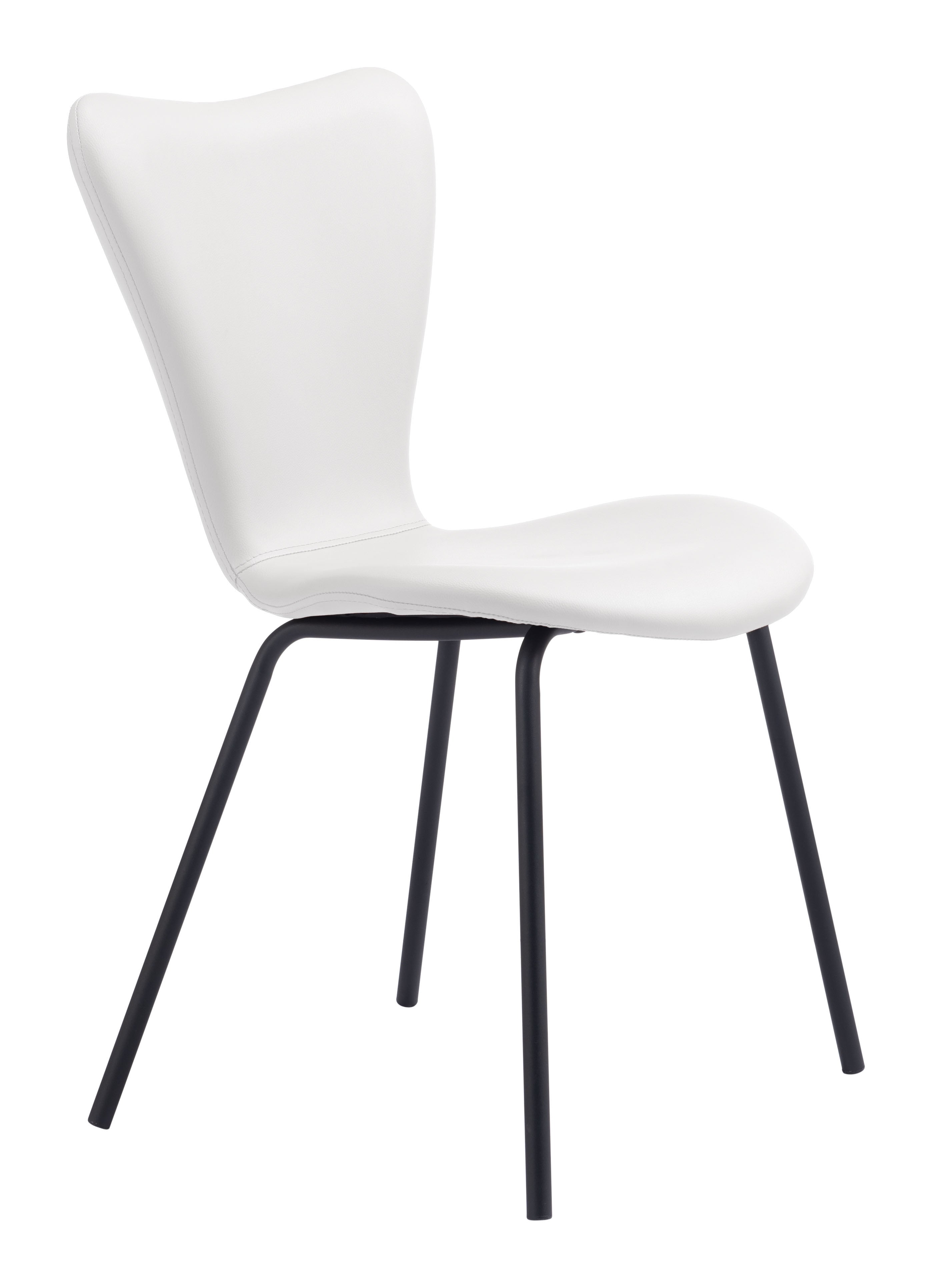 Zuo Modern Torlo Dining Chair in White/Black