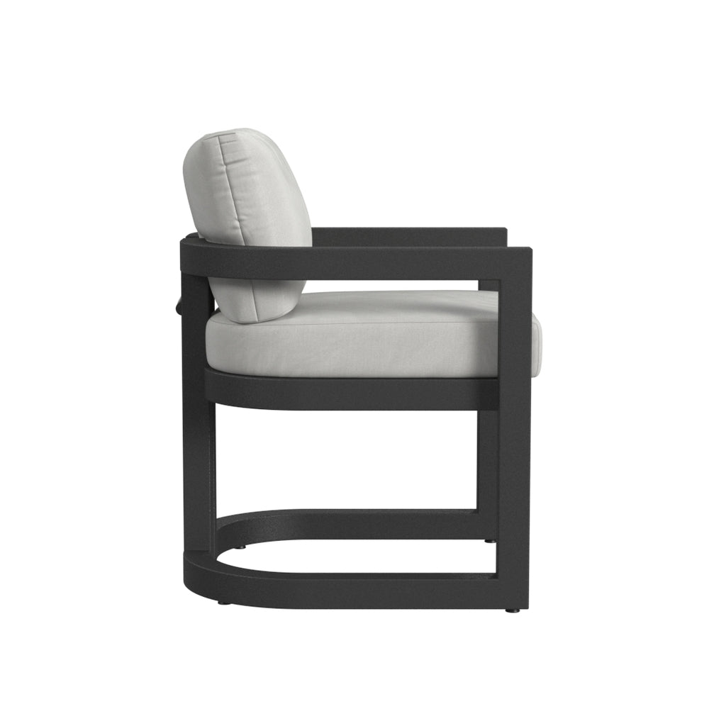 Sunset West Malibu Dining Chair in Cast Silver - No Welt