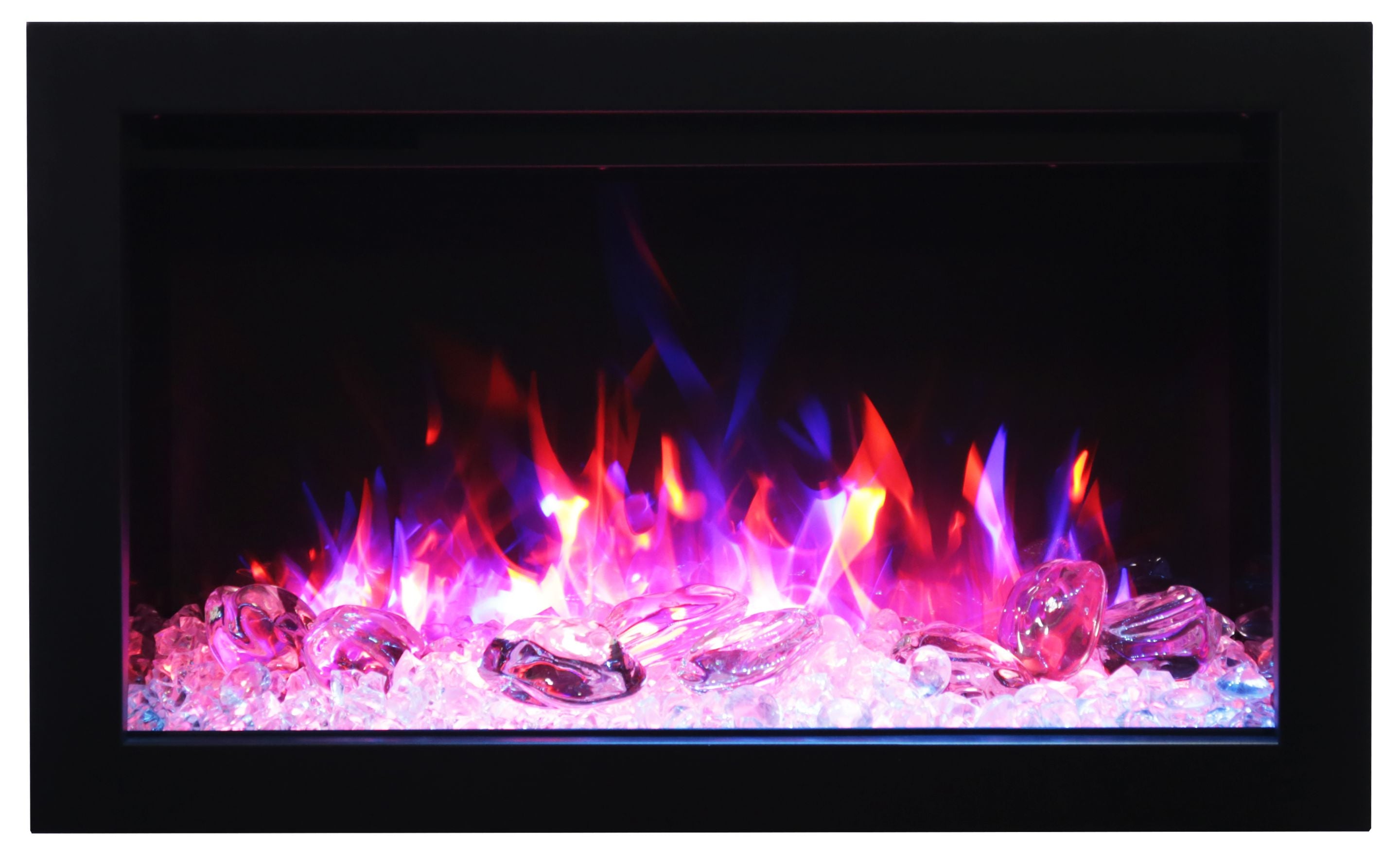 Amantii Traditional Smart Electric 30" Indoor / Outdoor WiFi Enabled Insert, Featuring a MultiFunction Remote Control , Multi Speed Flame Motor and a 10 piece Birch Log Set