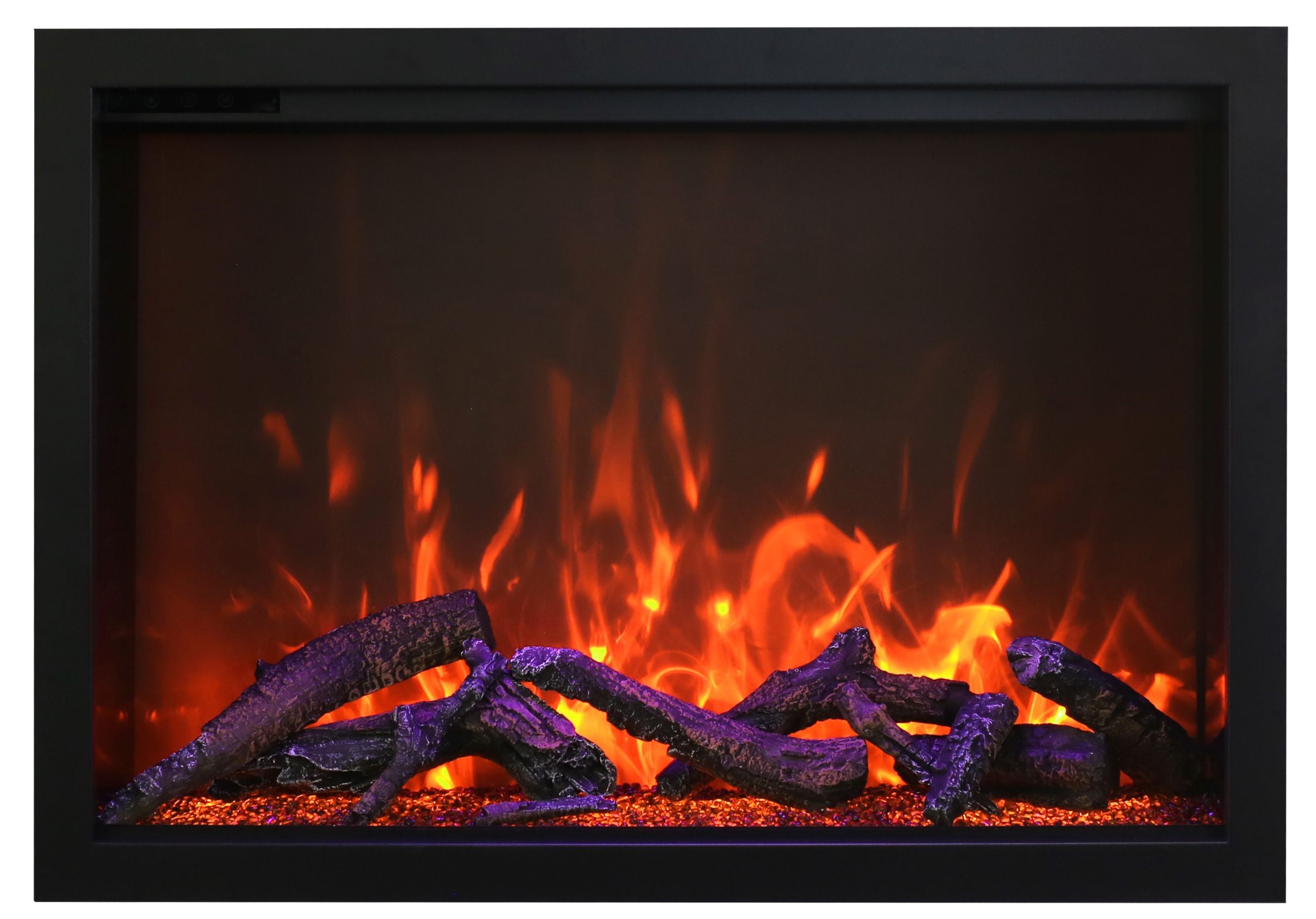 Amantii Traditional Smart Electric 38" Indoor / Outdoor WiFi Enabled Insert, Featuring a MultiFunction Remote Control , Multi Speed Flame Motor and a 10 piece Birch Log Set