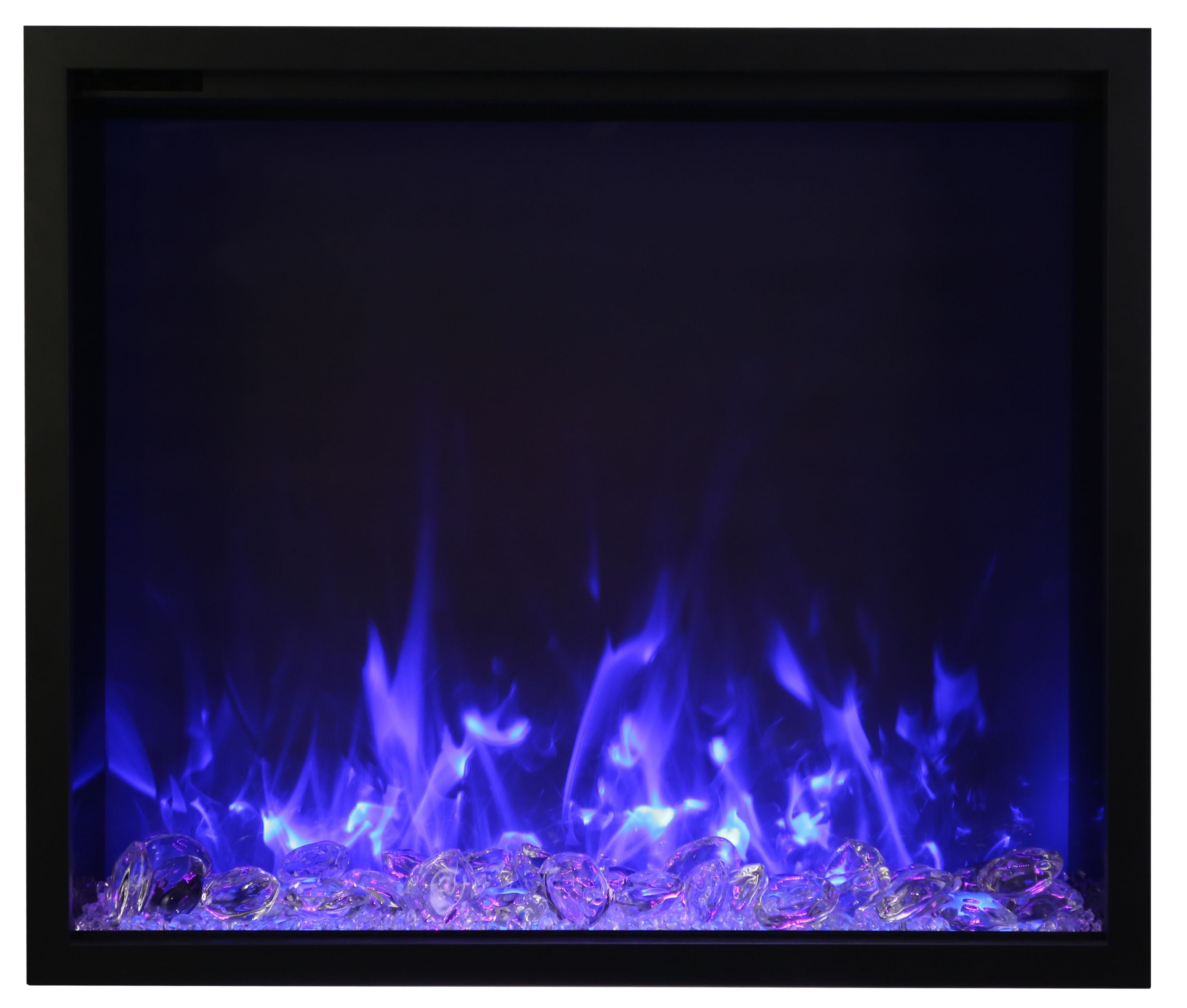 Amantii Traditional Smart Electric 44" Indoor / Outdoor WiFi Enabled Insert, Featuring a Multi Function Remote Control, Multi Speed Flame Motor and two (2) 10 piece Birch Log Sets
