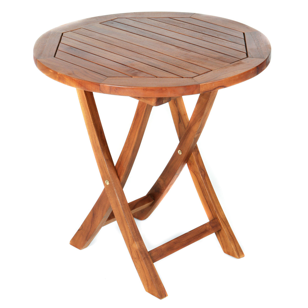 All Things Cedar 3 Piece Teak Bistro Set Table and Chairs