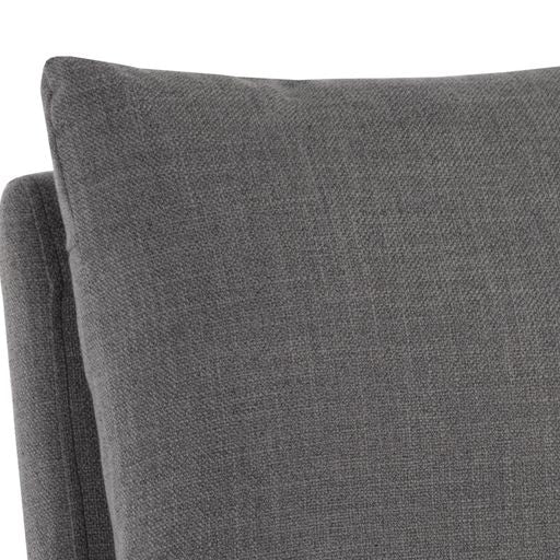 Sunpan Glenrose Wheeled Dining Chair in Effie Linen / Effie Smoke