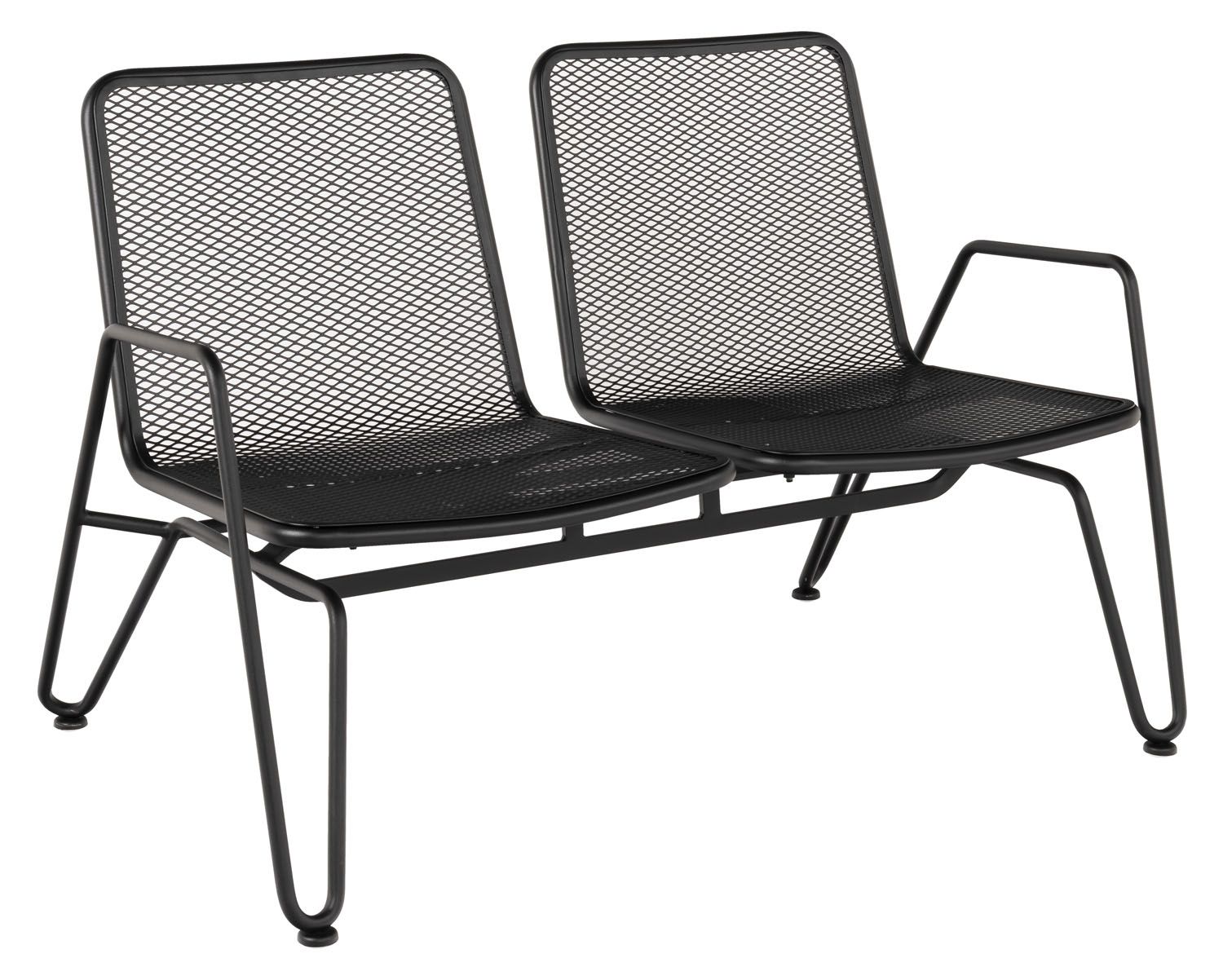 Woodard Turner Dual Rocker with Optional Cushion, Aged Teak, No Cushion, Grade A Fabric, Loveseats, Iron, Curved, 4 Legs, Outdoor