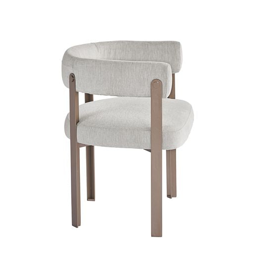 Sunpan Mae Dining Armchair - Ernst Sandstone / Ernst Silverstone